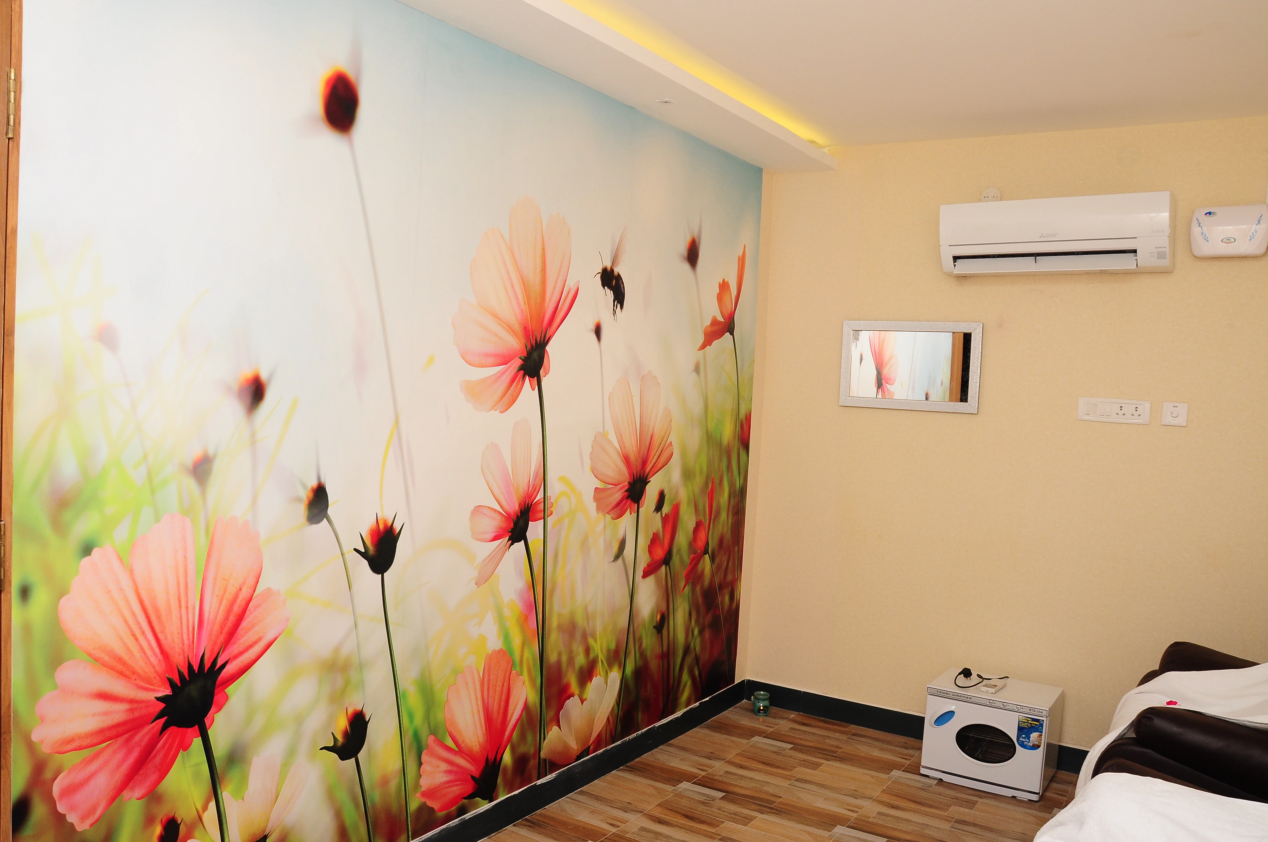 Comfortable treatment bed at Great Palms Spa in Anna Nagar, Chennai